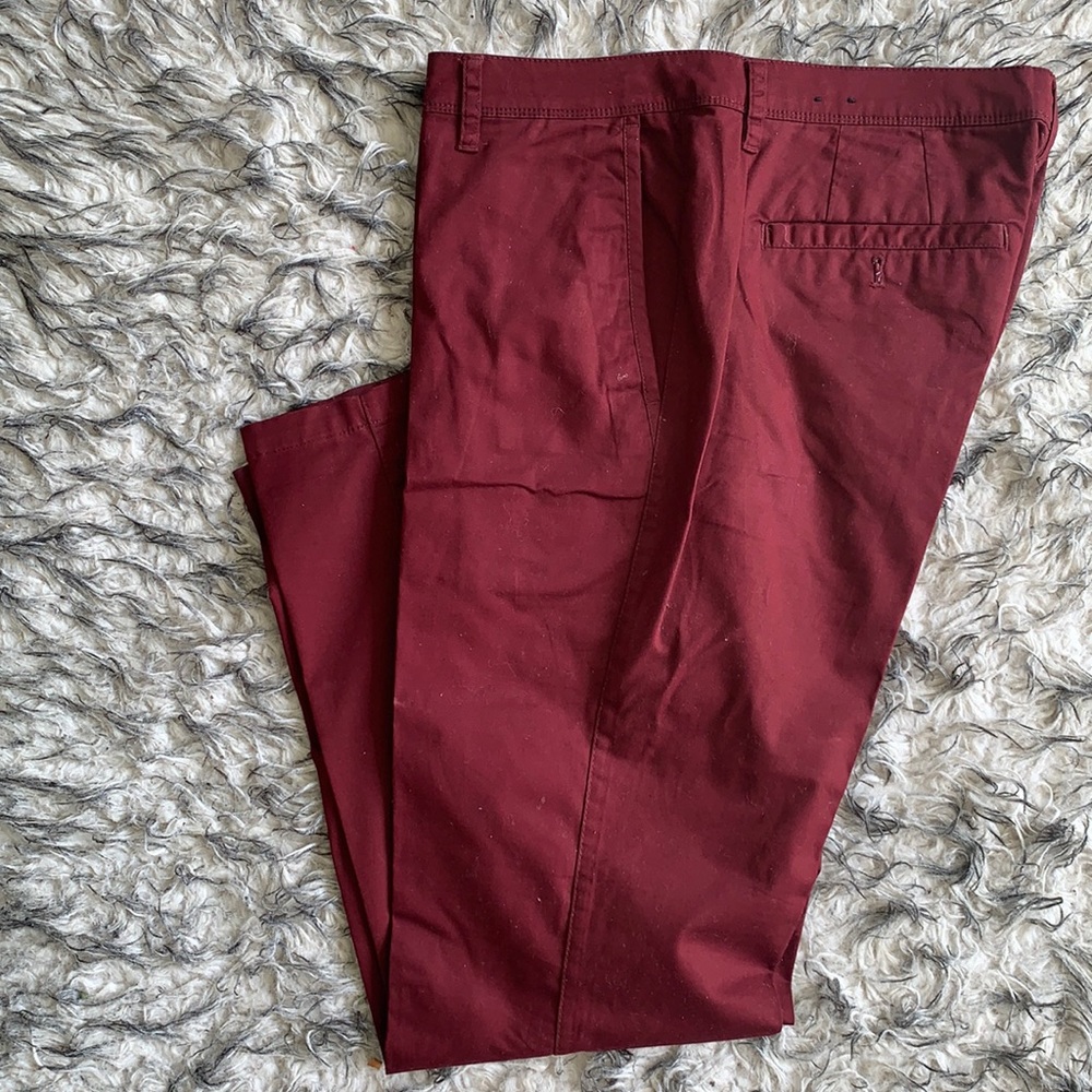 Armani exchange burgundy chinos